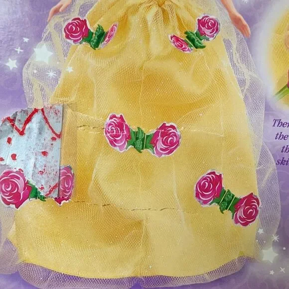 Vintage Authentic Mattel 2002 Disney Princess Flutter Fantasy Belle Doll - Picture 9 of 10